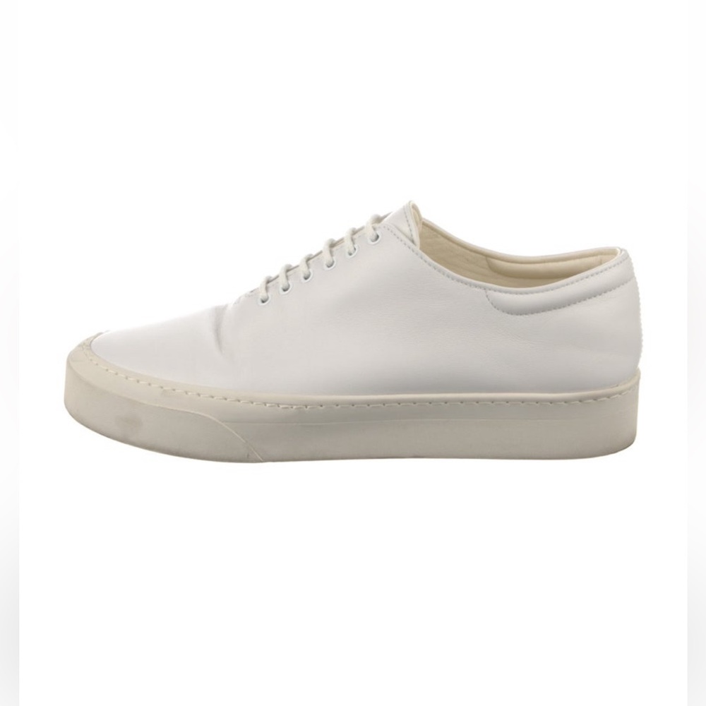 The Row Women's White Low-Top Leather Sneakers